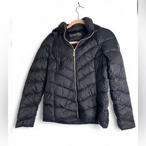 Michael Kors Black Quilted Chevron Packable Puffer Jacket